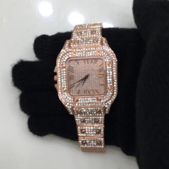 HIGH QUALITY ROSE GOLD QARTZ WATCH - Picture 1 of 2